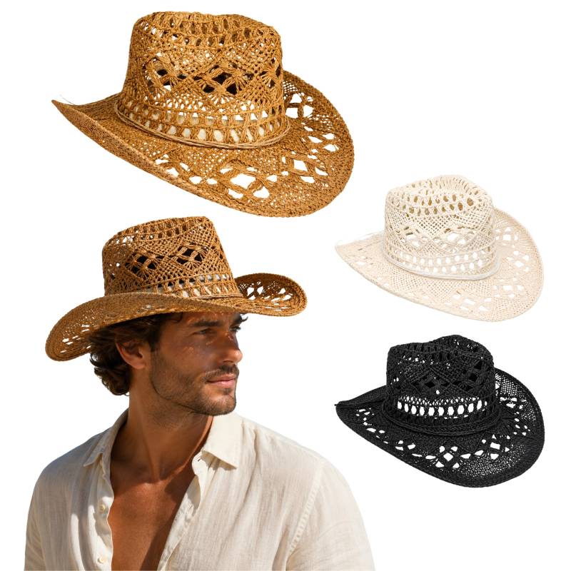 Sombrero Cowboy Calado X3 Unidades