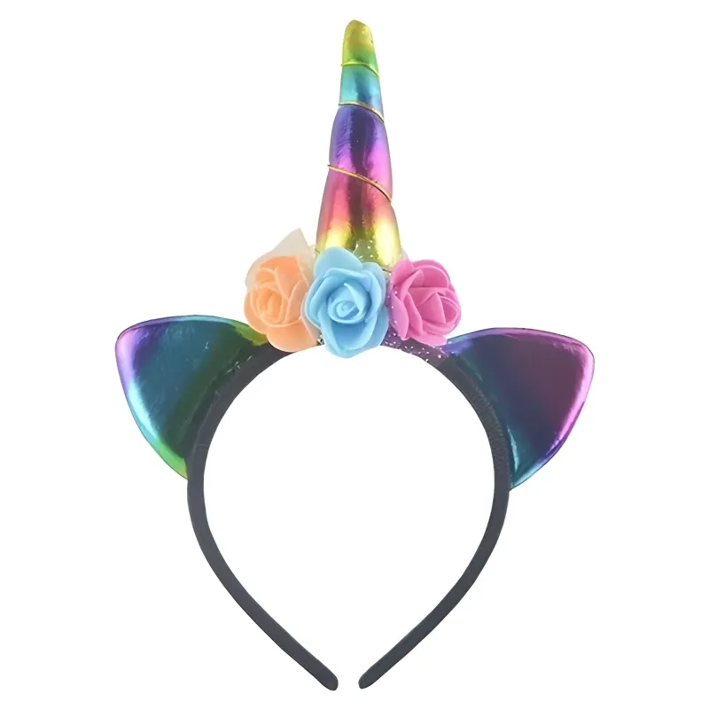 VINCHA UNICORNIO MULTICOLOR X10