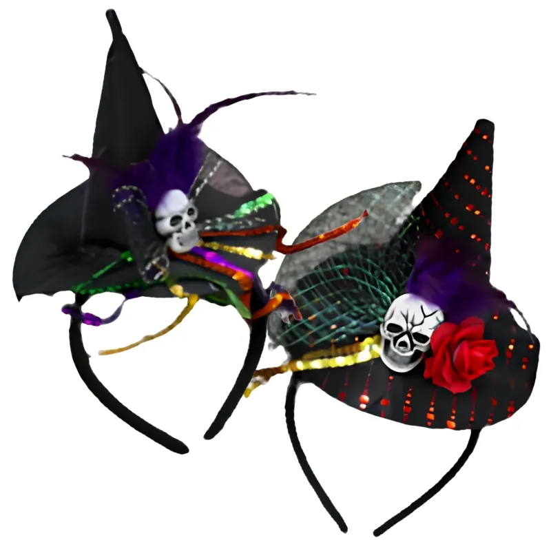 *Preventa* Vincha Sombrero De Bruja X6 Unidades