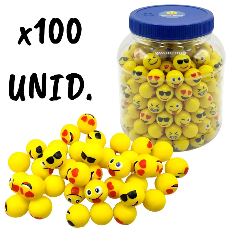 PELOTITAS SALTARINAS EMOJIS X100