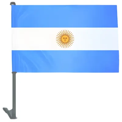 BANDERA ARGENTINA PARA AUTO 30X45CM X6