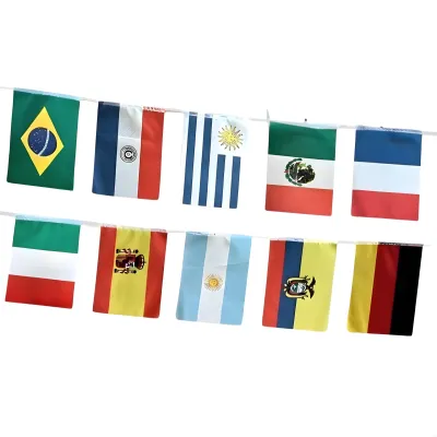 BANDERIN MULTI PAISES 10 BANDERITAS DE 14X21CM CADA UNA