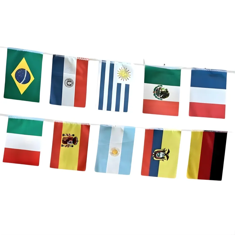 BANDERIN MULTI PAISES 10 BANDERITAS DE 14X21CM CADA UNA