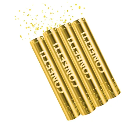 POPPER LANZA PAPELES METALIZADO DORADO X12