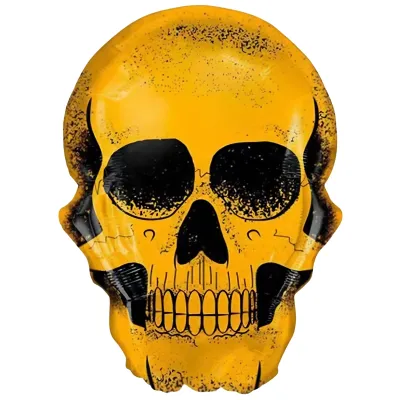 *Preventa* Globo Calavera Dorada X10 Unidades