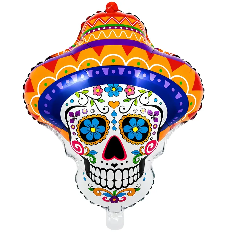 *Preventa* Globo Calavera Decorada X10 Unidades