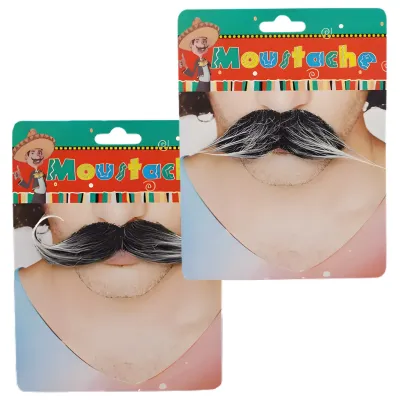 BIGOTES MOSTACHOS X10 SURTIDOS