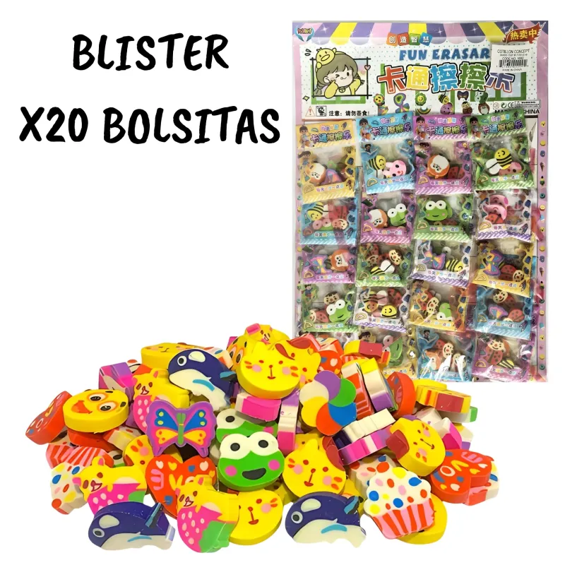 GOMA DE BORRAR CON FORMAS X20