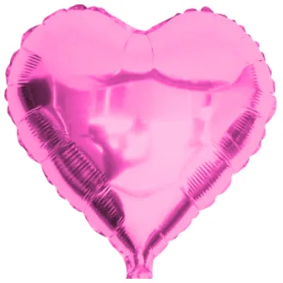 GLOBO METALIZADO CORAZON ROSA 18 PULGADAS X10