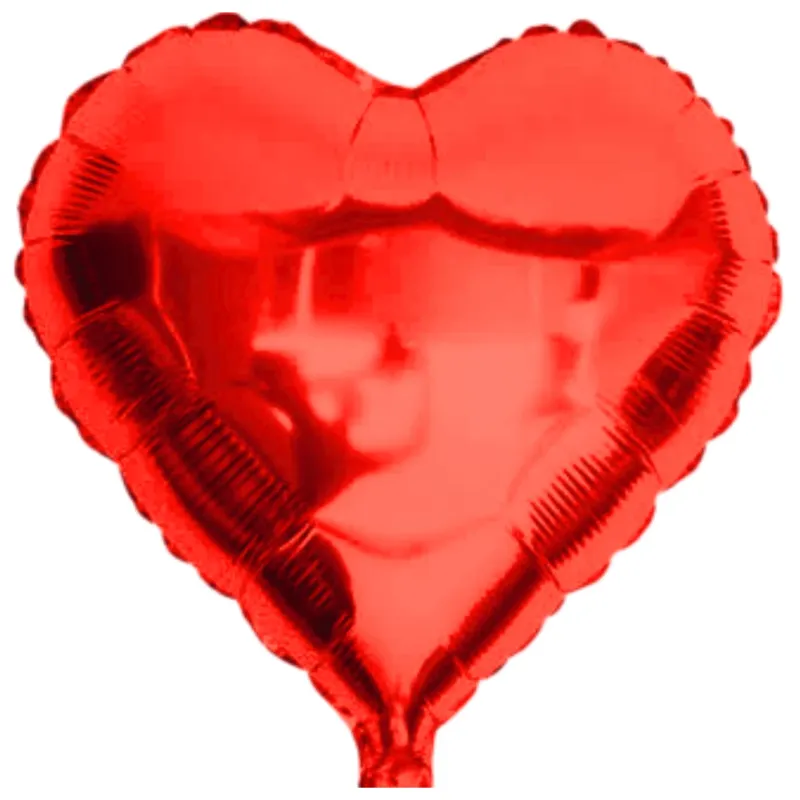 GLOBO METALIZADO CORAZON ROJO 18 PULGADAS X10