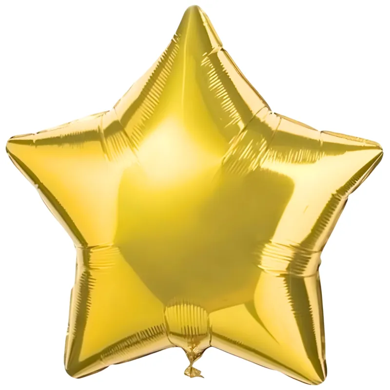 GLOBO METALIZADO ESTRELLA DORADO 18 PULGADAS X10