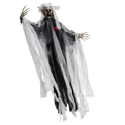 *Preventa* Muñeco Esqueleto Colgante Capa Blanca