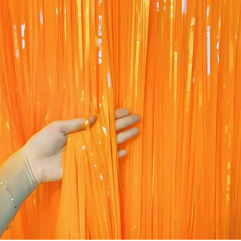 CORTINA PASTEL NARANJA X12 UNIDADES