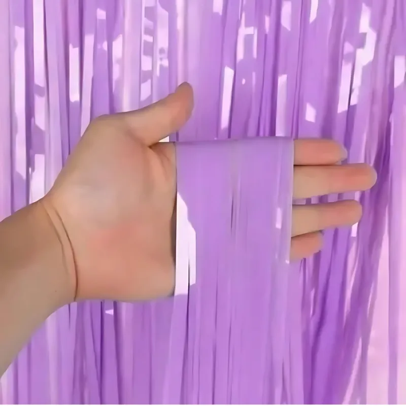 CORTINA PASTEL LILA X12 UNIDADES