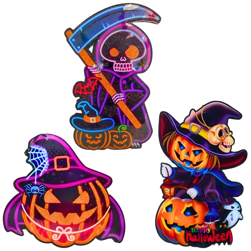 *Preventa* Carteles Halloween Luminosos X3 Unidades
