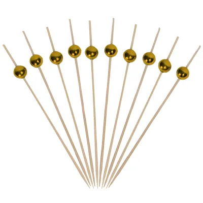 PINCHES DE COPETIN BOLITAS DORADAS 50 UNIDADES X10