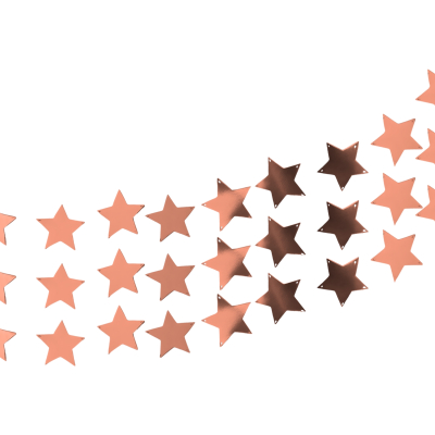 GUIRNALDA METALIZADA ESTRELLAS PLATEADO X10