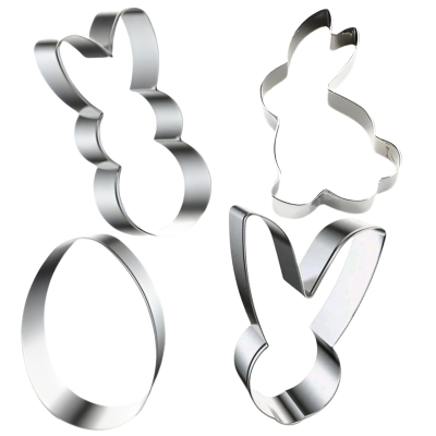 PACK CORTANTES DE PASCUA METAL X4