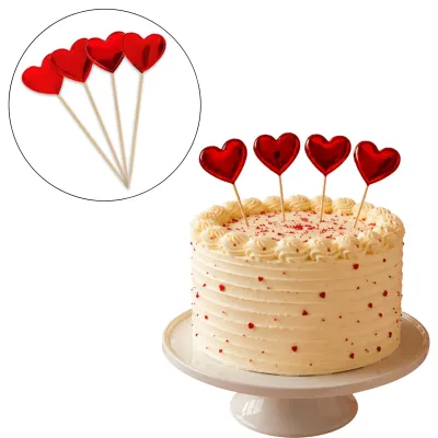 *Preventa* Cake Topper Corazones Rojos X10 Sets