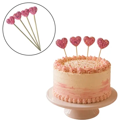 *Preventa* Cake Topper Corazones Gibreados Rosas