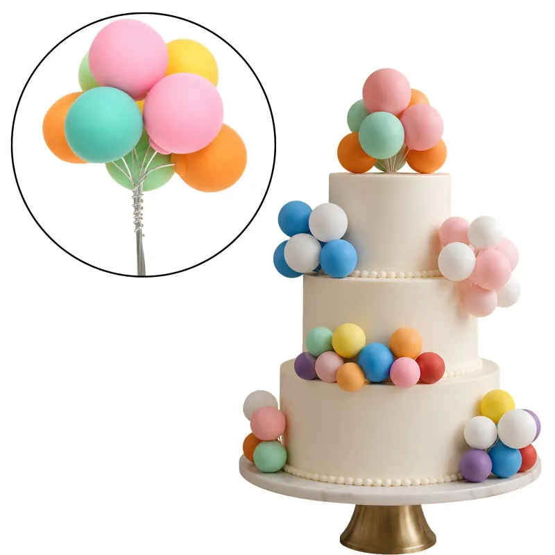 *Preventa* Cake Topper Ramo Bolitas Multicolor X10