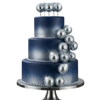 *Preventa* Cake Topper 12 Bolas Espejadas X10 Set