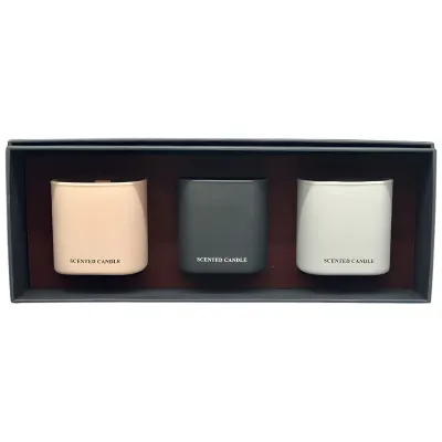 BOX DE 3 VELAS AROMATICAS EN FRASCO X3 UNIDADES