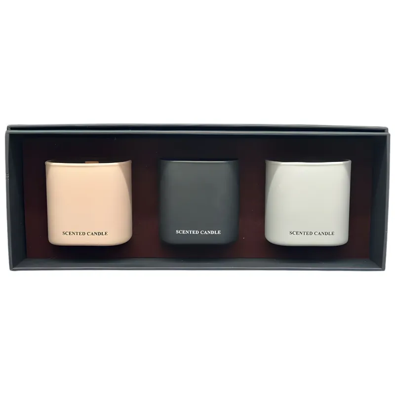 BOX DE 3 VELAS AROMATICAS EN FRASCO X3 UNIDADES
