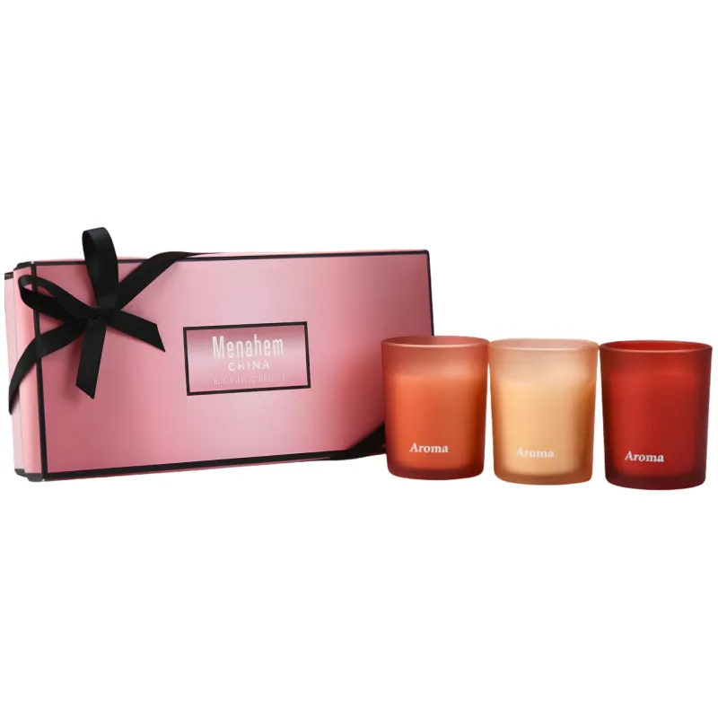 BOX DE VELAS AROMATICAS COLOR AZUL X3 UNIDADES