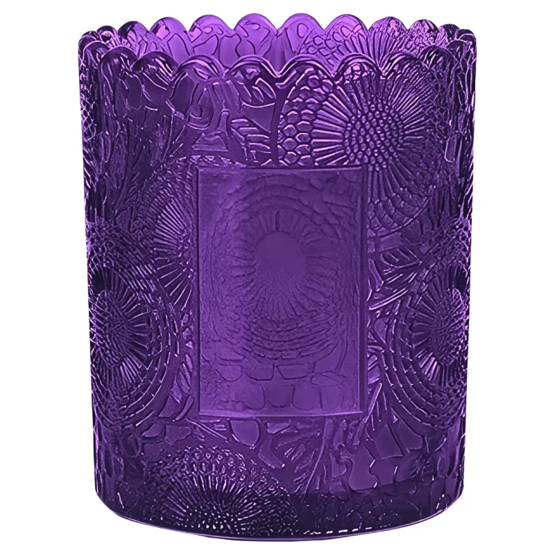 ENVASE PARA FABRICACIÓN DE VELAS LABRADO VIOLETA X6 UNIDADES