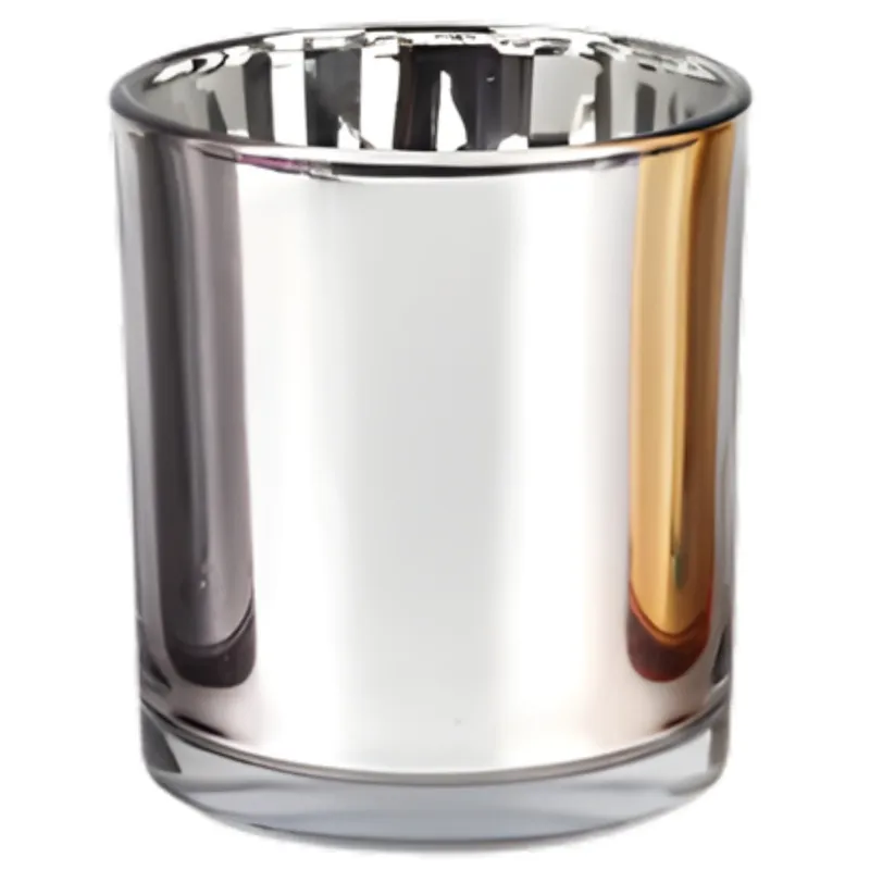 ENVASE PARA FABRICACIÓN DE VELAS PLATEADO X6 UNIDADES