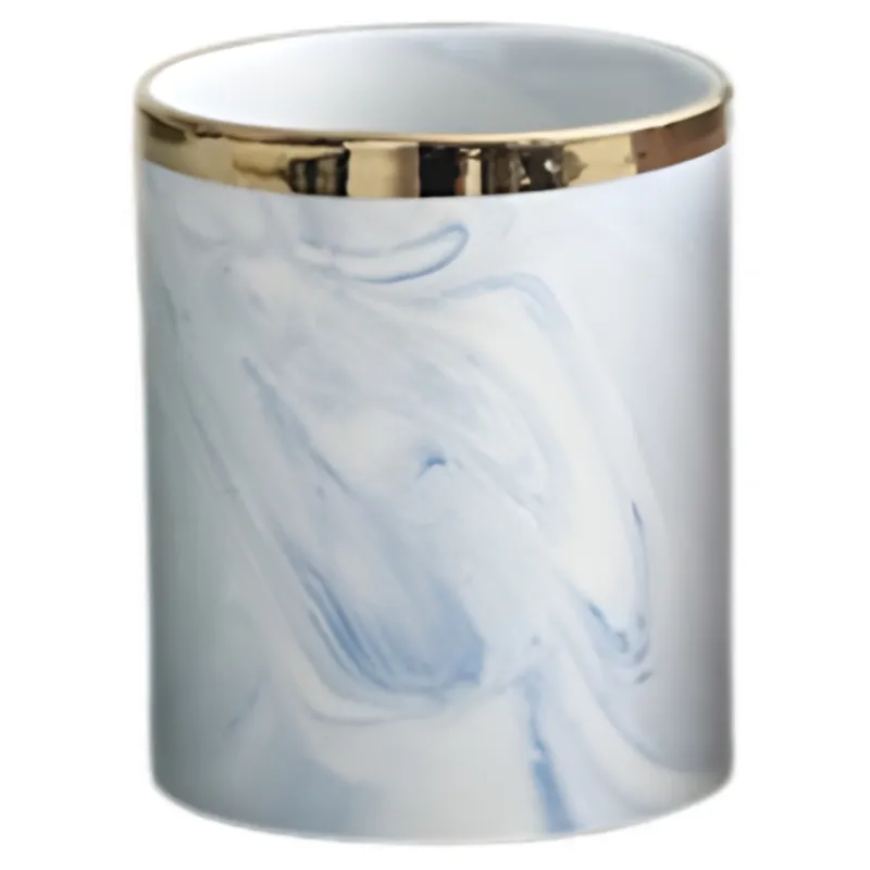 ENVASE PARA FABRICACIÓN DE VELAS MARMOLADO AZUL X6 UNIDADES