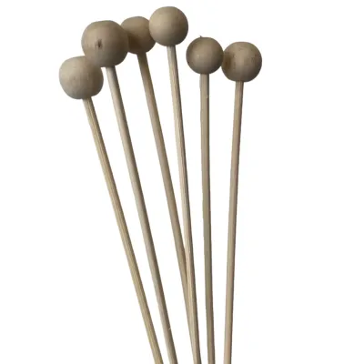 VARILLAS BAMBU BOLITAS LISAS X10 UNIDADES